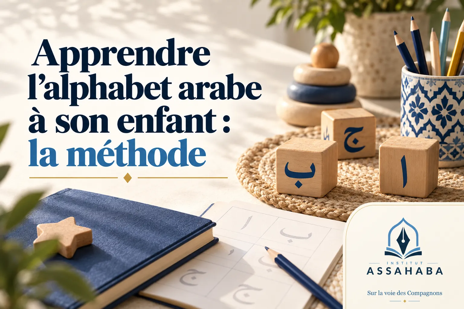 Couverture Institut Assahaba : Apprendre l'alphabet arabe à son enfant : la méthode