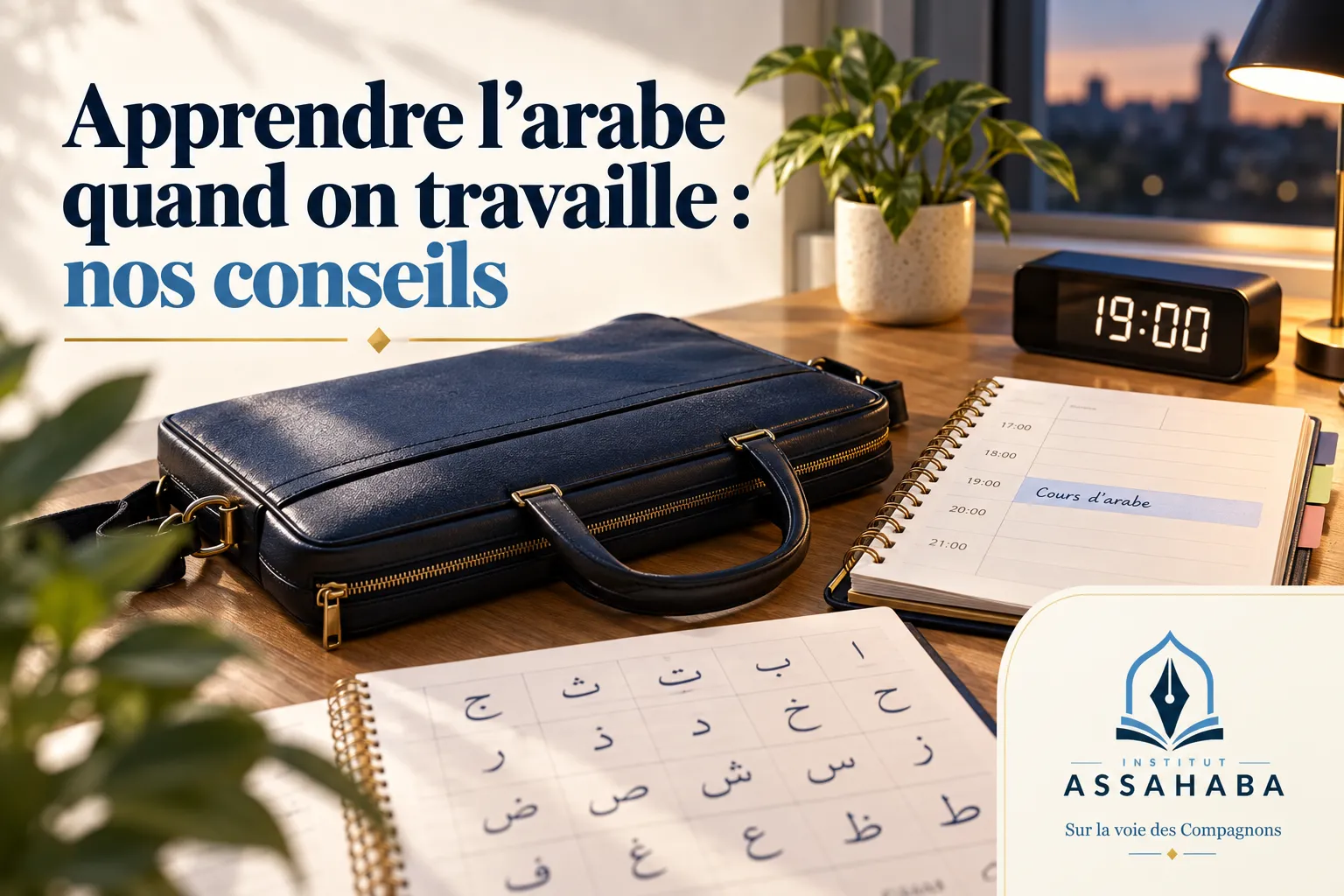 Couverture Institut Assahaba : Apprendre l'arabe quand on travaille : nos conseils