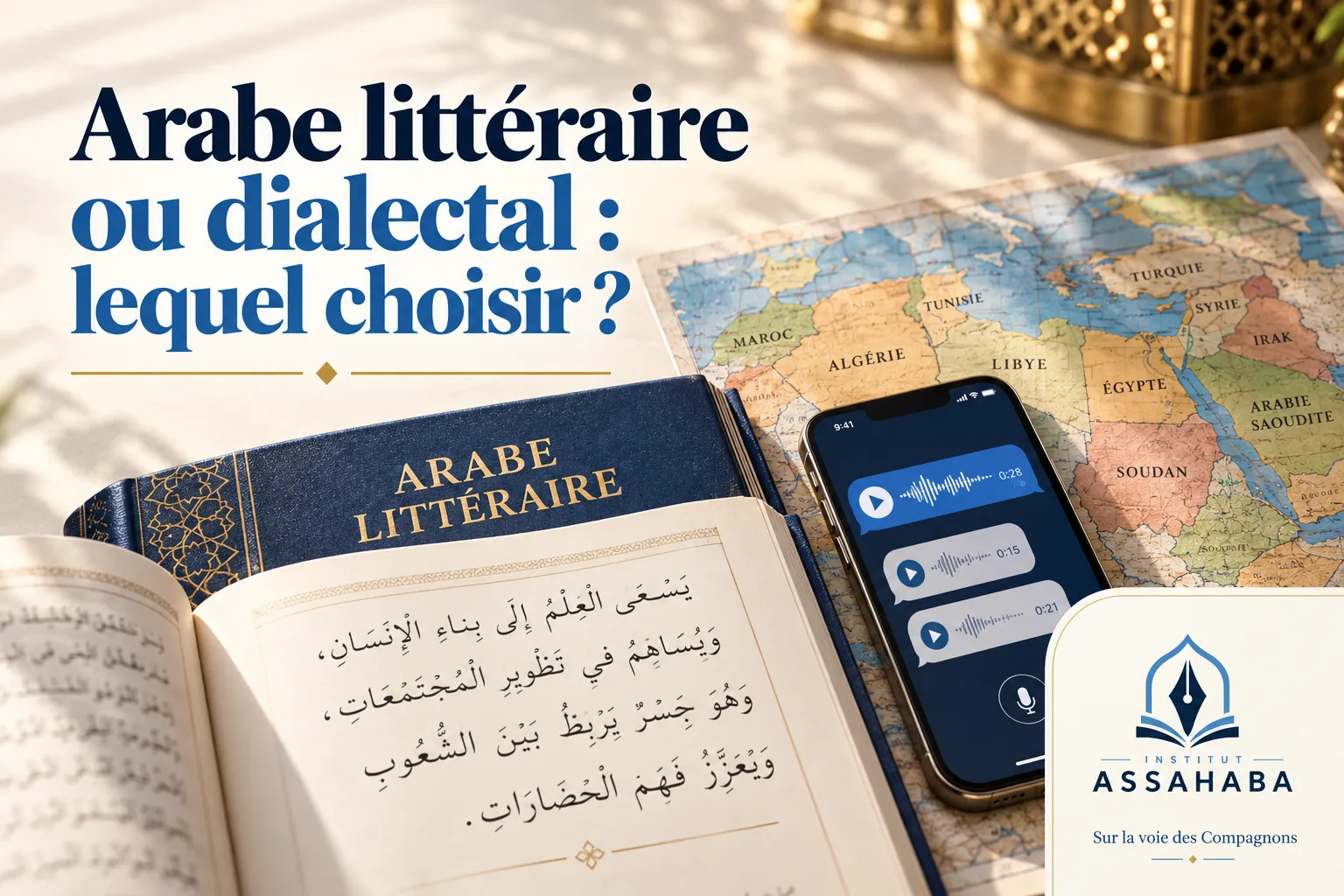 Couverture Institut Assahaba : Arabe littéraire ou dialectal : lequel choisir ?