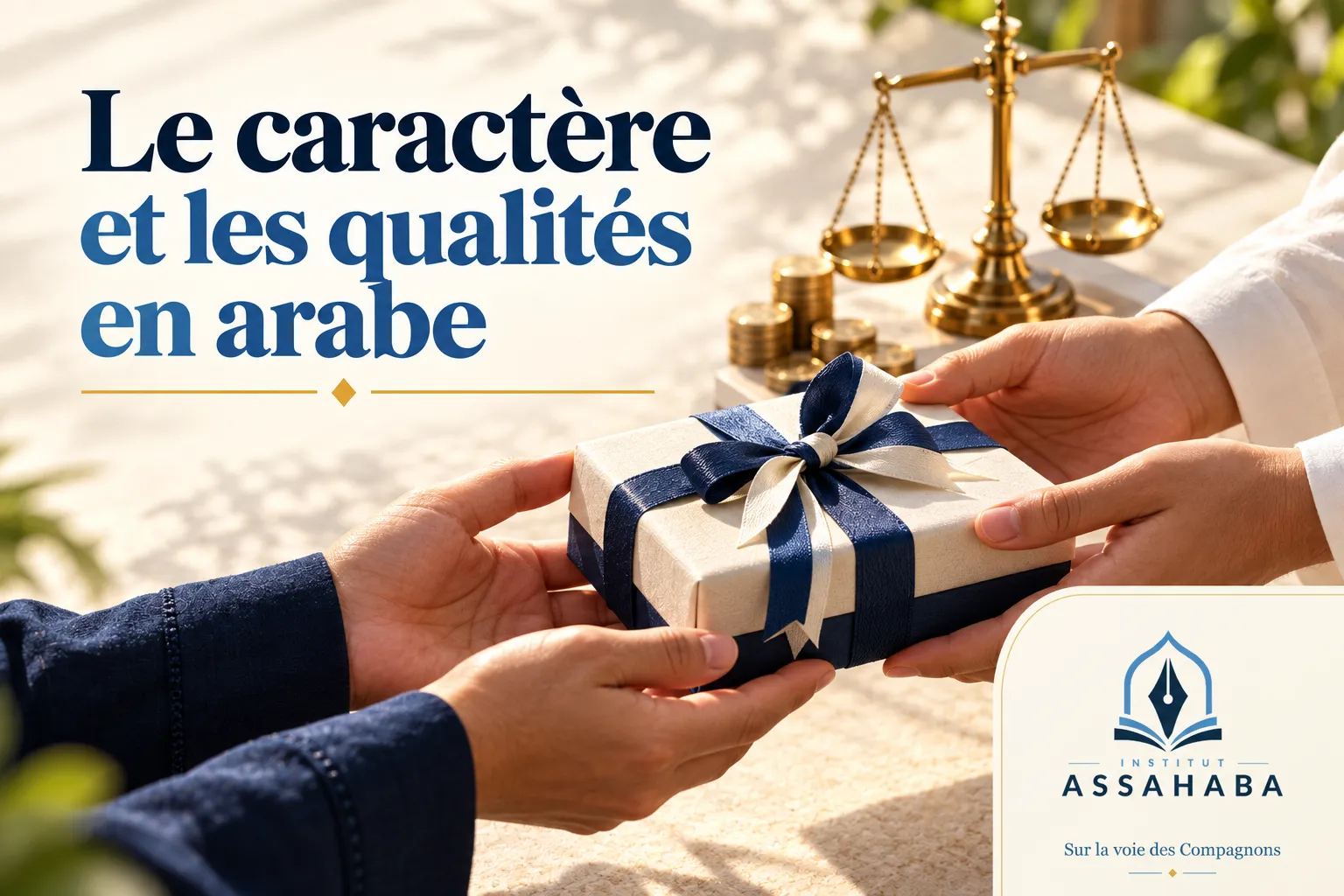 Couverture Institut Assahaba : Le caractère et les qualités en arabe