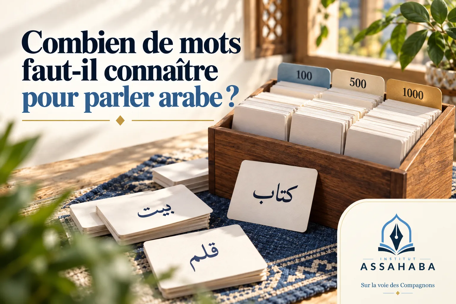 Couverture Institut Assahaba : Combien de mots faut-il connaître pour parler arabe ?