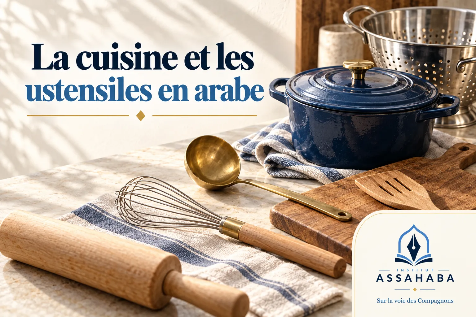 Couverture Institut Assahaba : La cuisine et les ustensiles en arabe