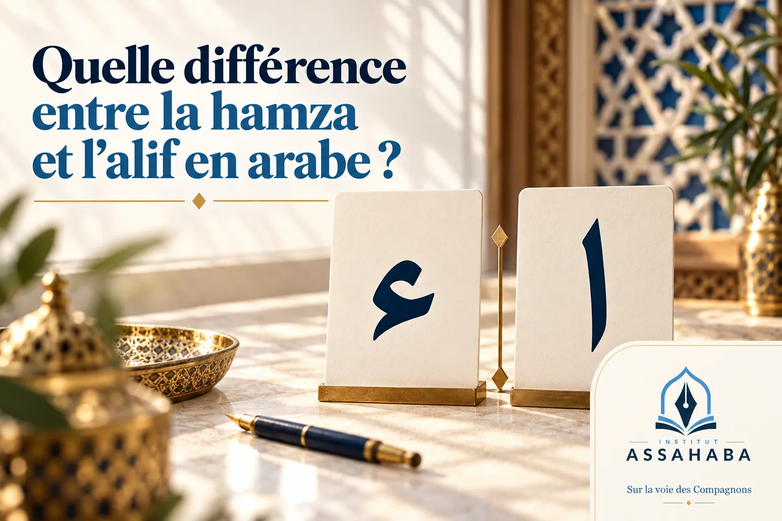Couverture Institut Assahaba : Quelle différence entre la hamza et l’alif en arabe ?