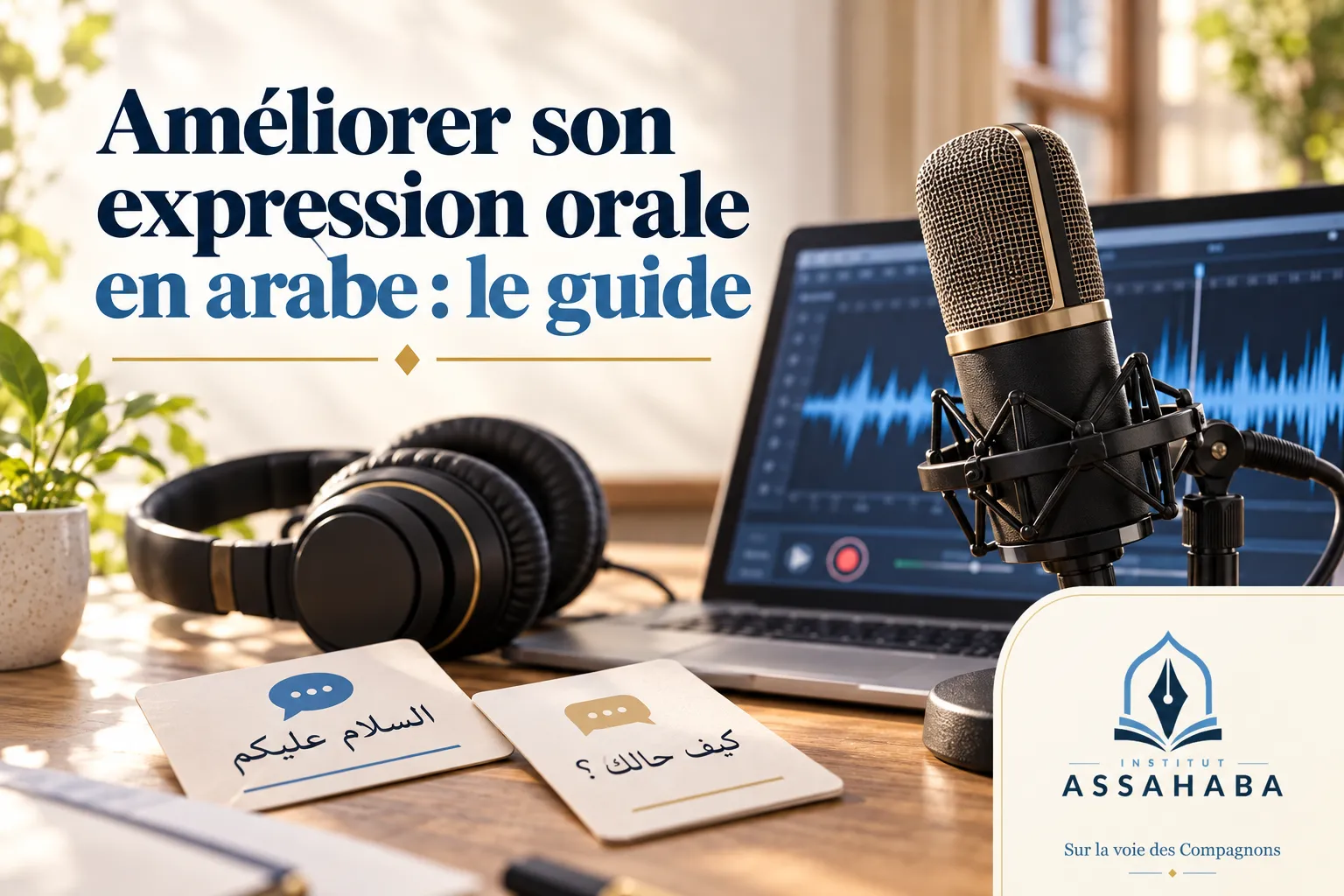 Couverture Institut Assahaba : Améliorer son expression orale en arabe : le guide