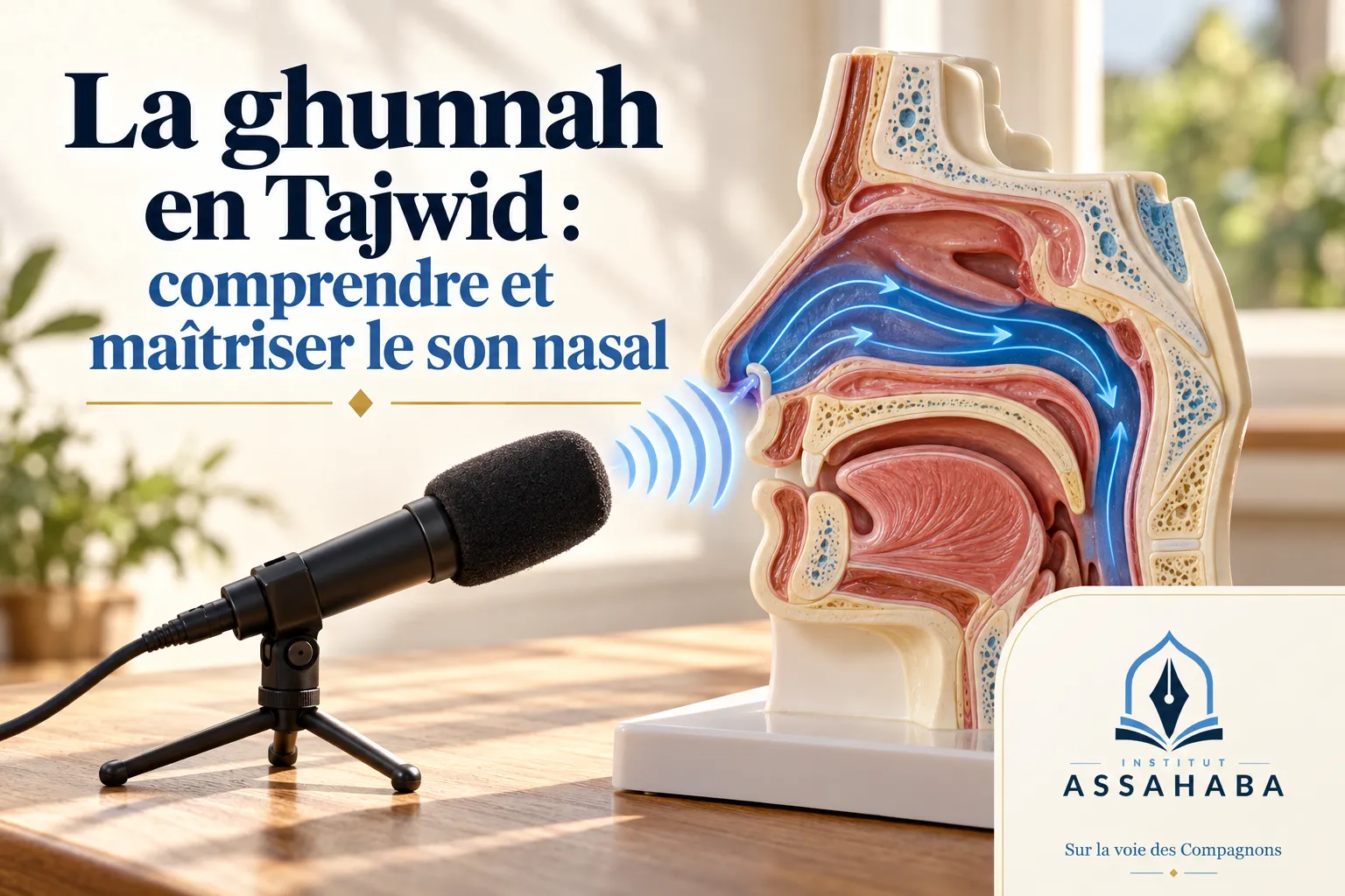 Couverture Institut Assahaba : La ghunnah en Tajwid : comprendre et maîtriser le son nasal