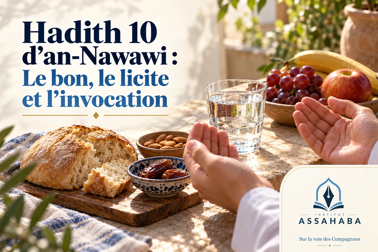 Couverture Institut Assahaba : Hadith 10 d’an-Nawawi : Le bon, le licite et l’invocation