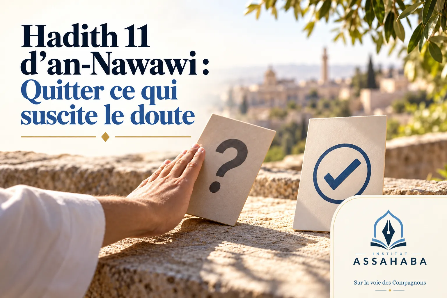 Couverture Institut Assahaba : Hadith 11 d’an-Nawawi : Quitter ce qui suscite le doute