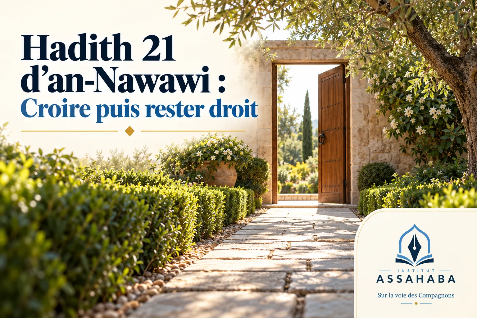 Couverture Institut Assahaba : Hadith 21 d’an-Nawawi : Croire puis rester droit