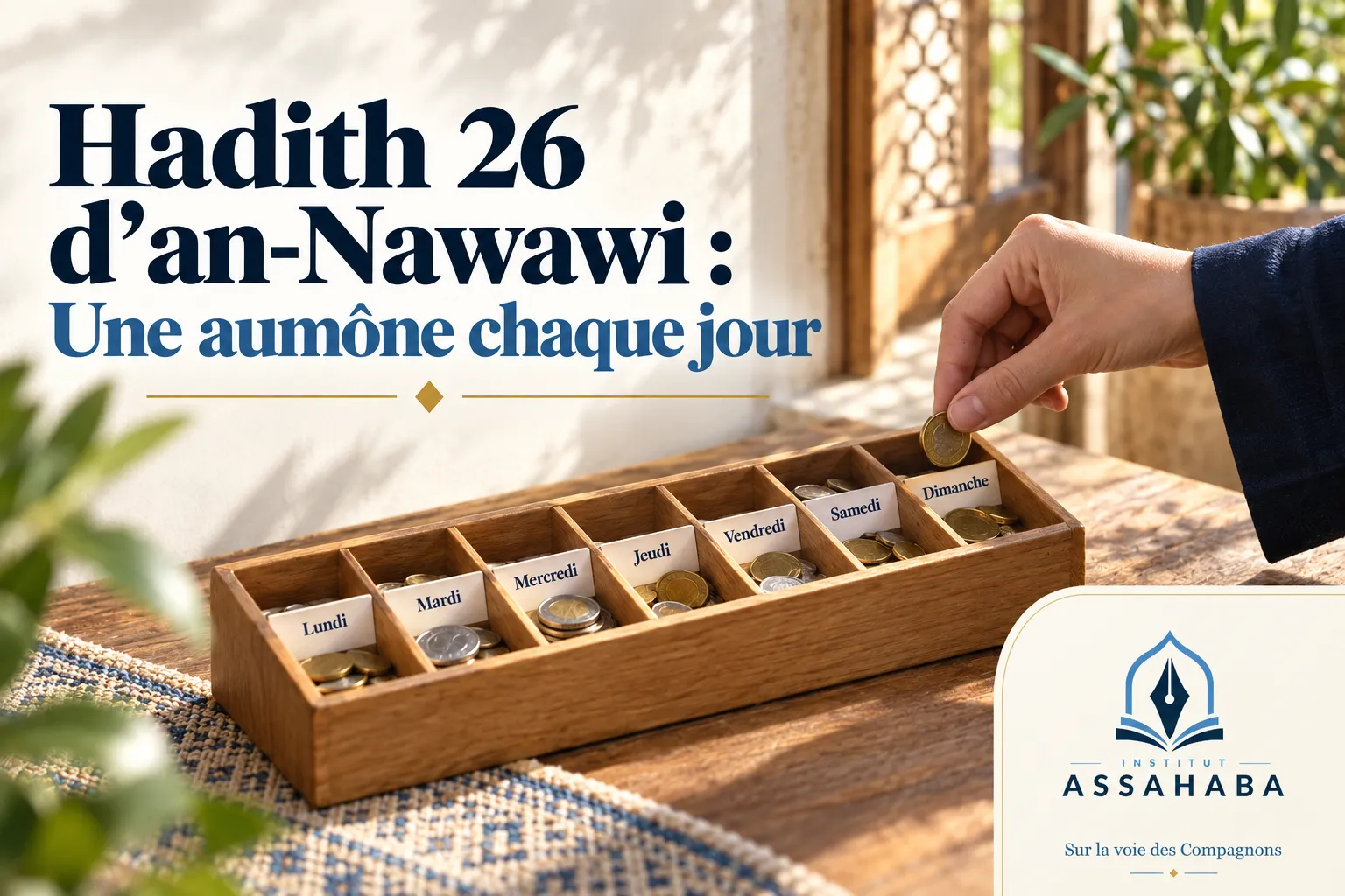 Couverture Institut Assahaba : Hadith 26 d’an-Nawawi : Une aumône chaque jour