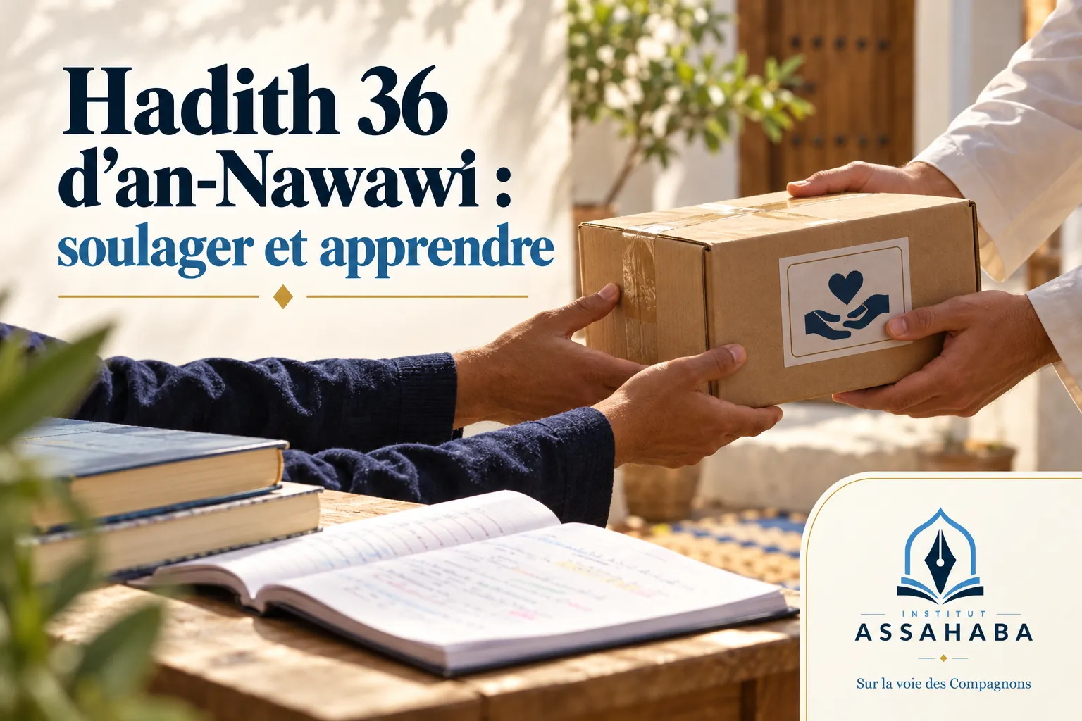 Couverture Institut Assahaba : Hadith 36 d’an-Nawawi : soulager et apprendre
