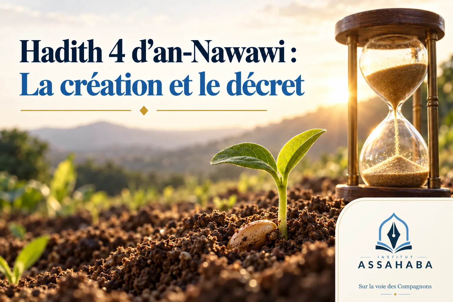 Couverture Institut Assahaba : Hadith 4 d’an-Nawawi : La création et le décret