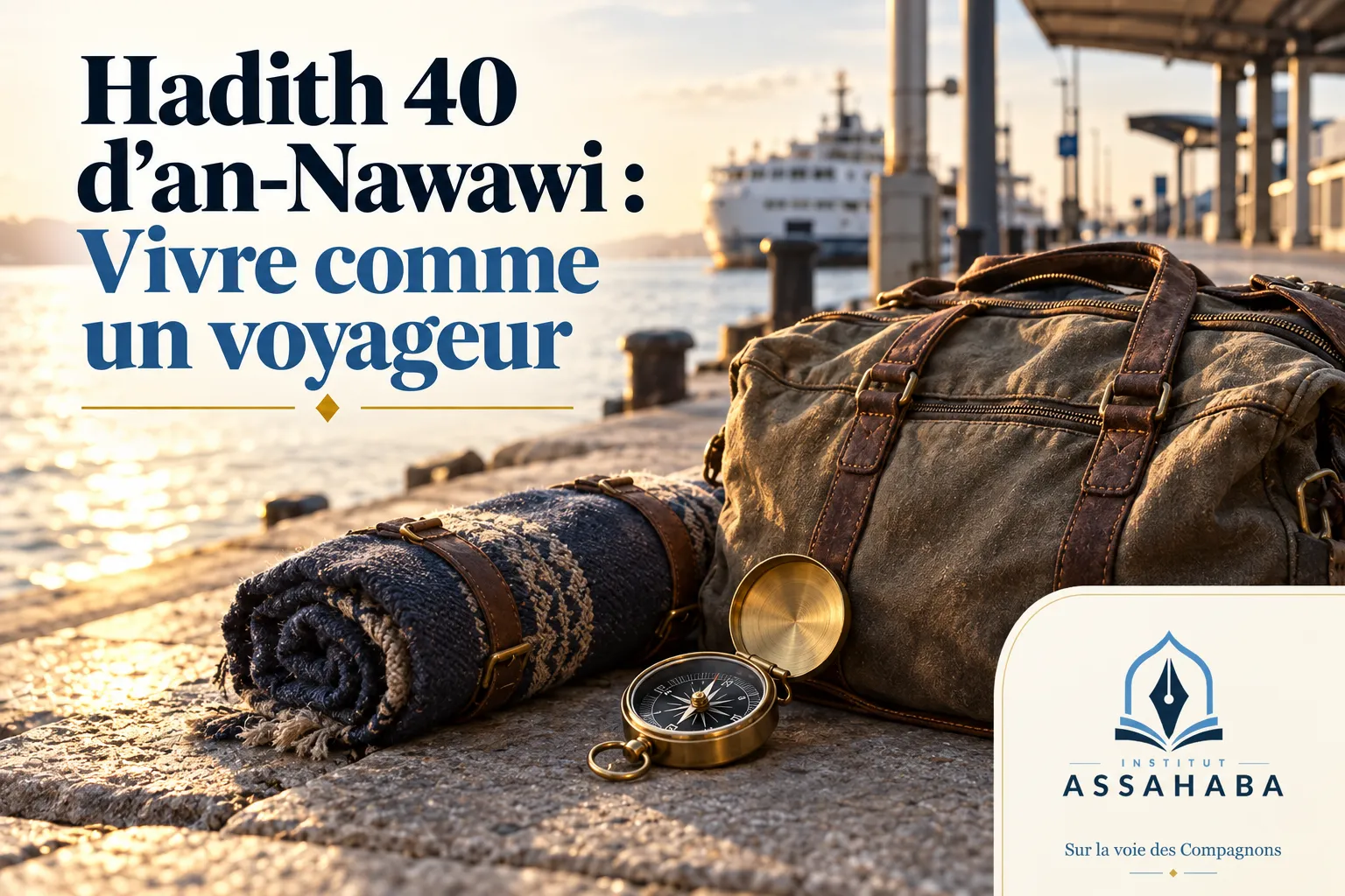 Couverture Institut Assahaba : Hadith 40 d’an-Nawawi : Vivre comme un voyageur