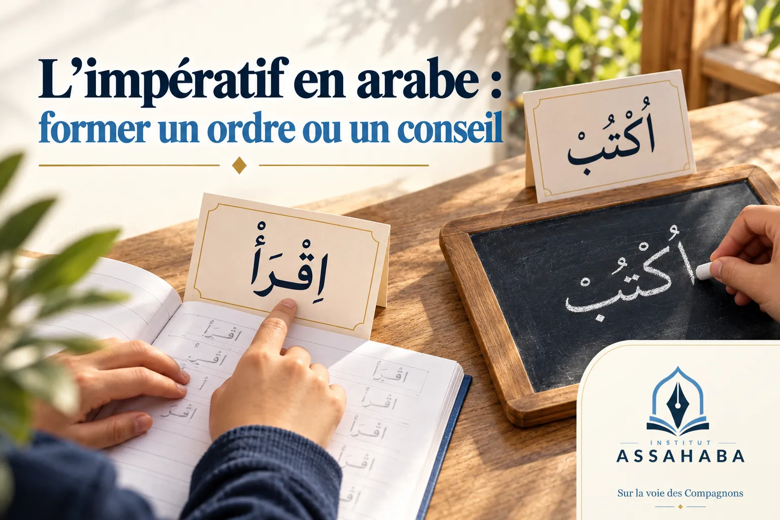 Couverture Institut Assahaba : L'impératif en arabe : former un ordre ou un conseil