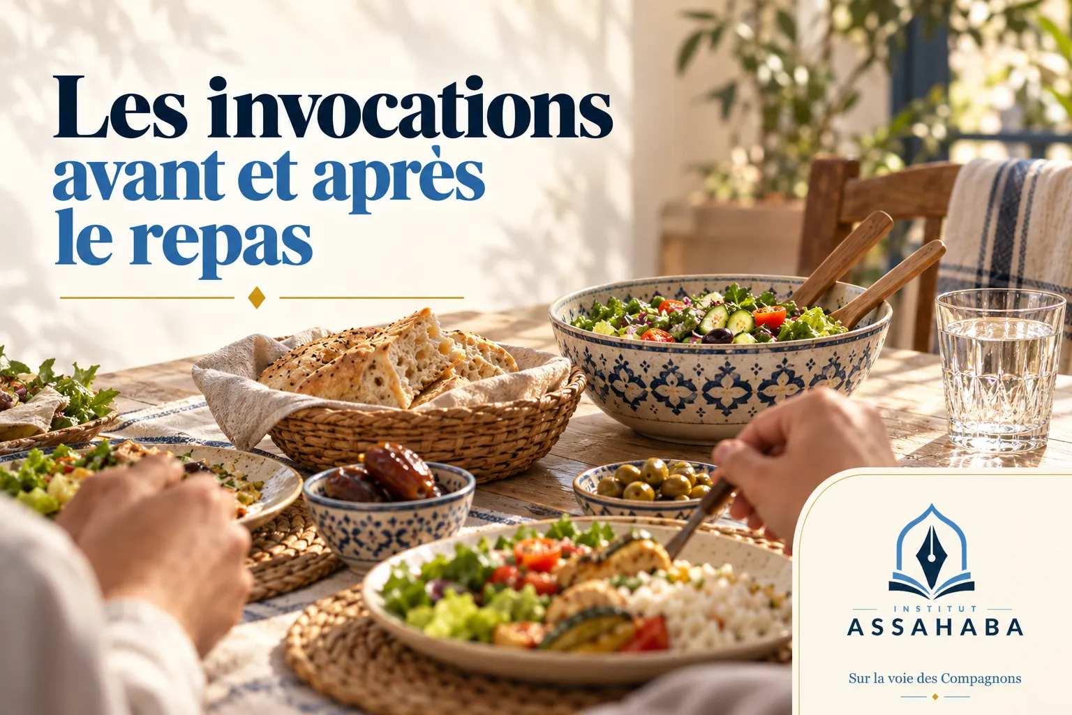 Couverture Institut Assahaba : Les invocations avant et après le repas