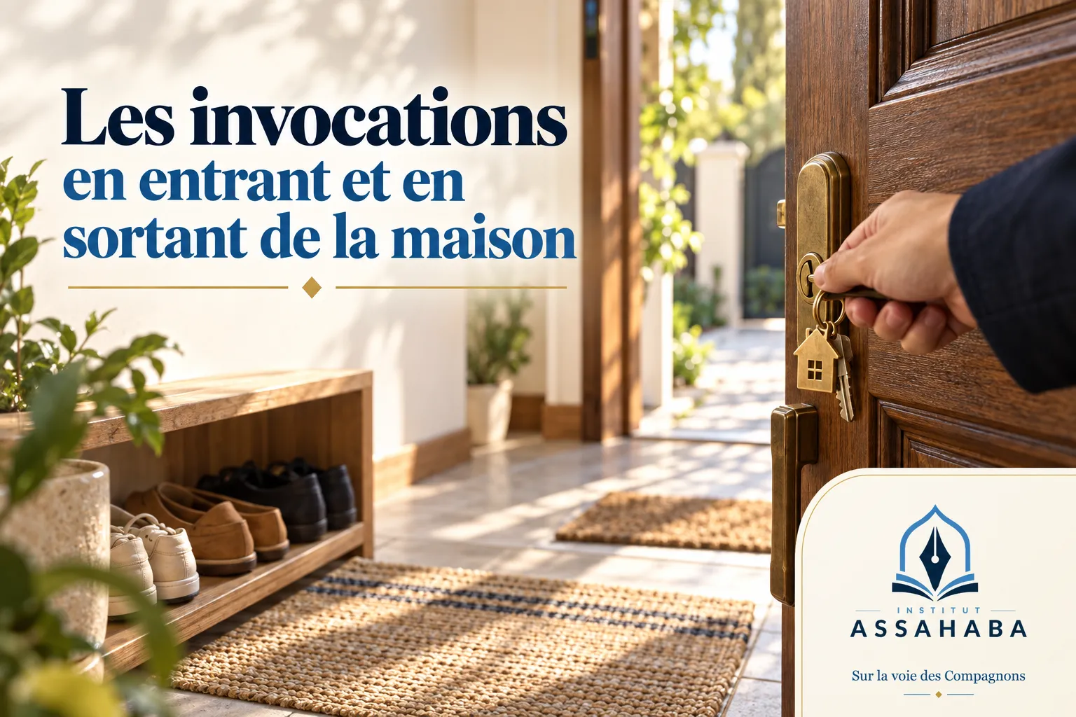 Couverture Institut Assahaba : Les invocations en entrant et en sortant de la maison