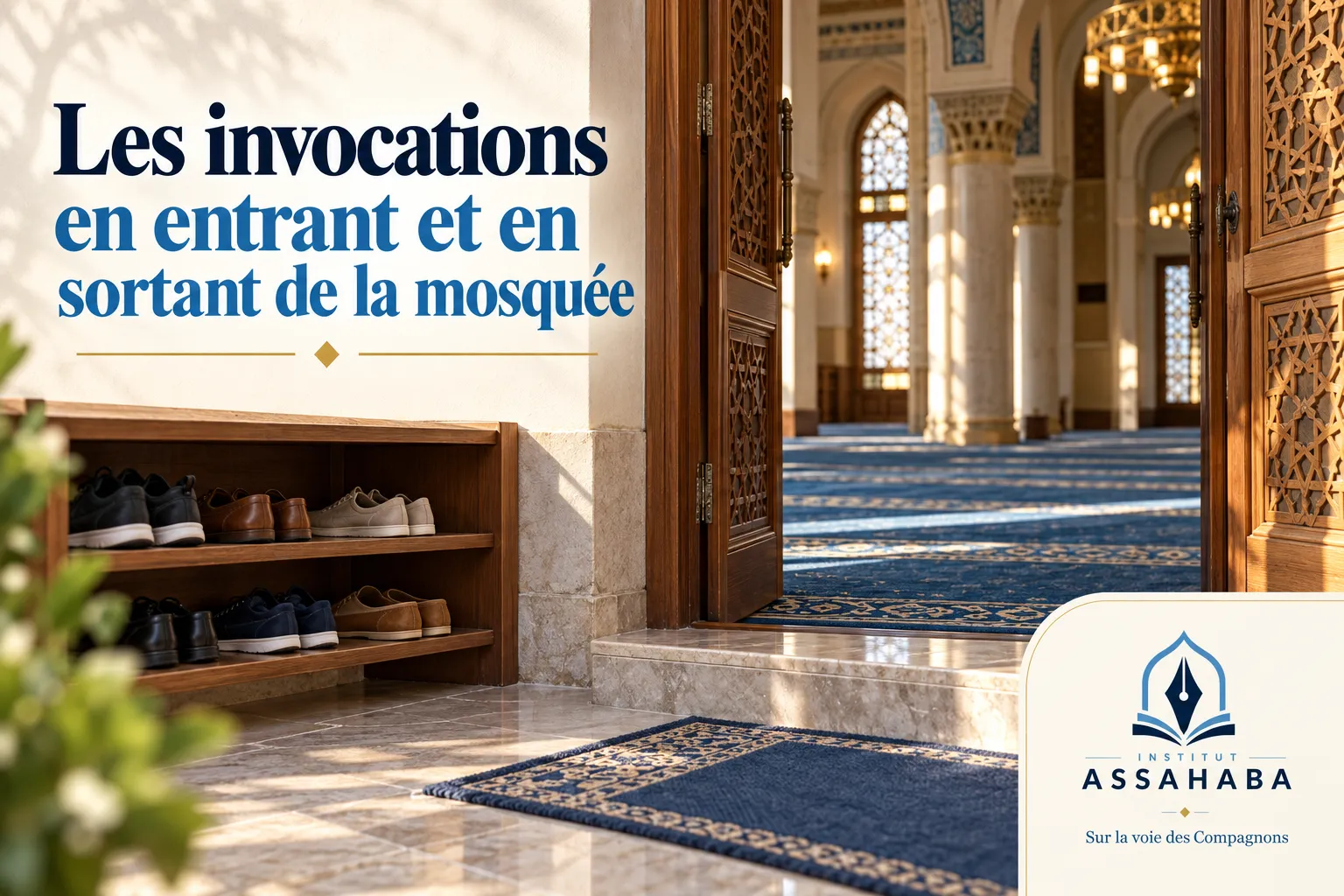 Couverture Institut Assahaba : Les invocations en entrant et en sortant de la mosquée