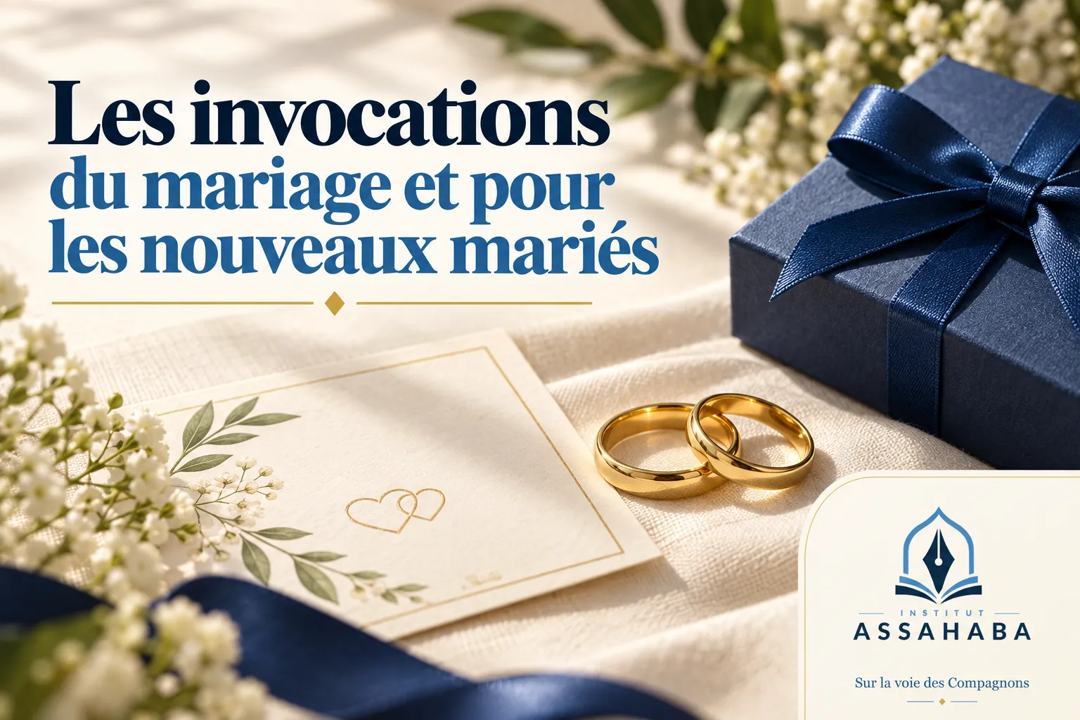 Couverture Institut Assahaba : Les invocations du mariage et pour les nouveaux mariés