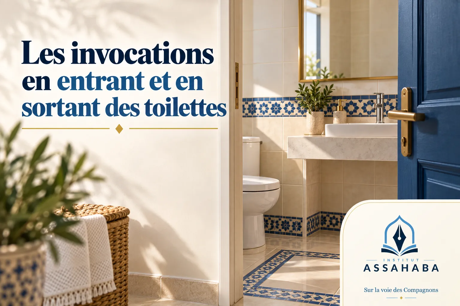 Couverture Institut Assahaba : Les invocations en entrant et en sortant des toilettes