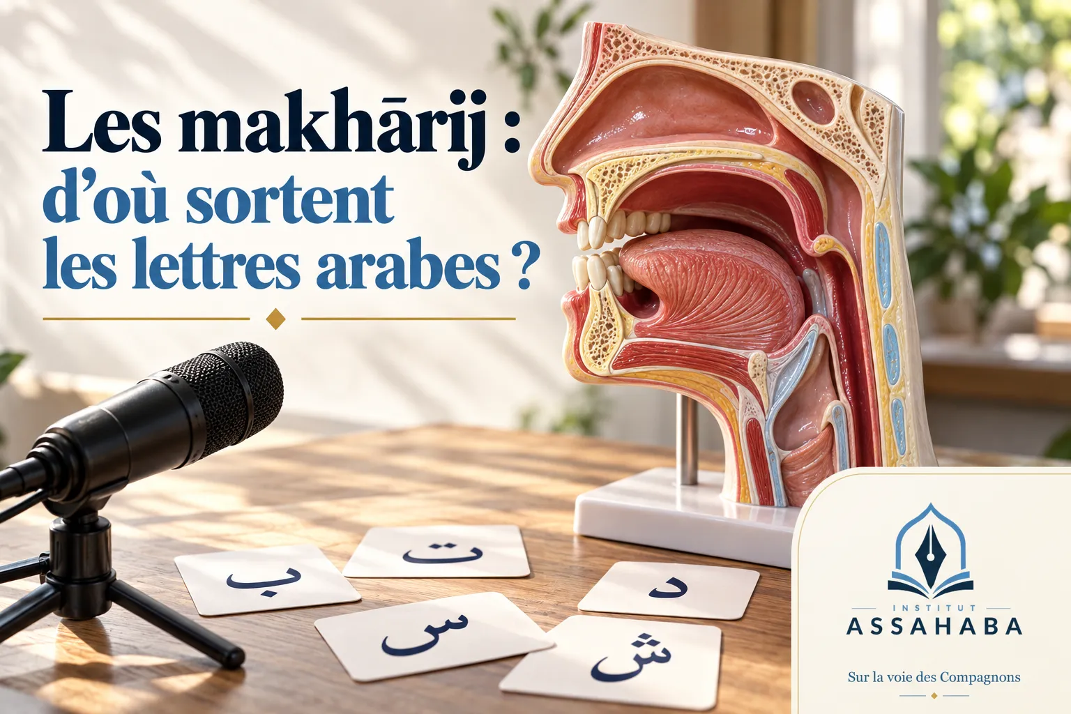 Couverture Institut Assahaba : Les makhārij : d’où sortent les lettres arabes ?