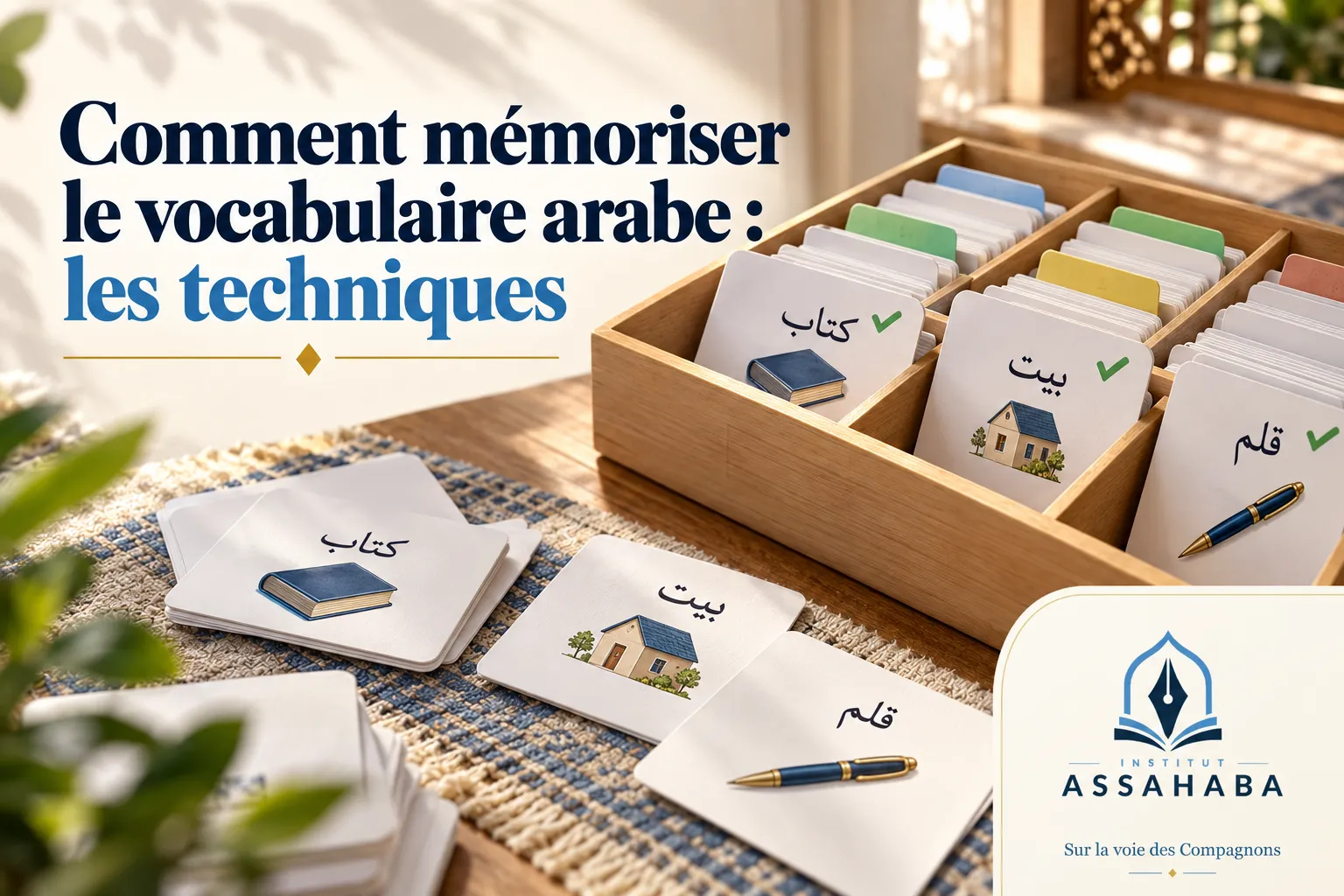 Couverture Institut Assahaba : Comment mémoriser le vocabulaire arabe : les techniques