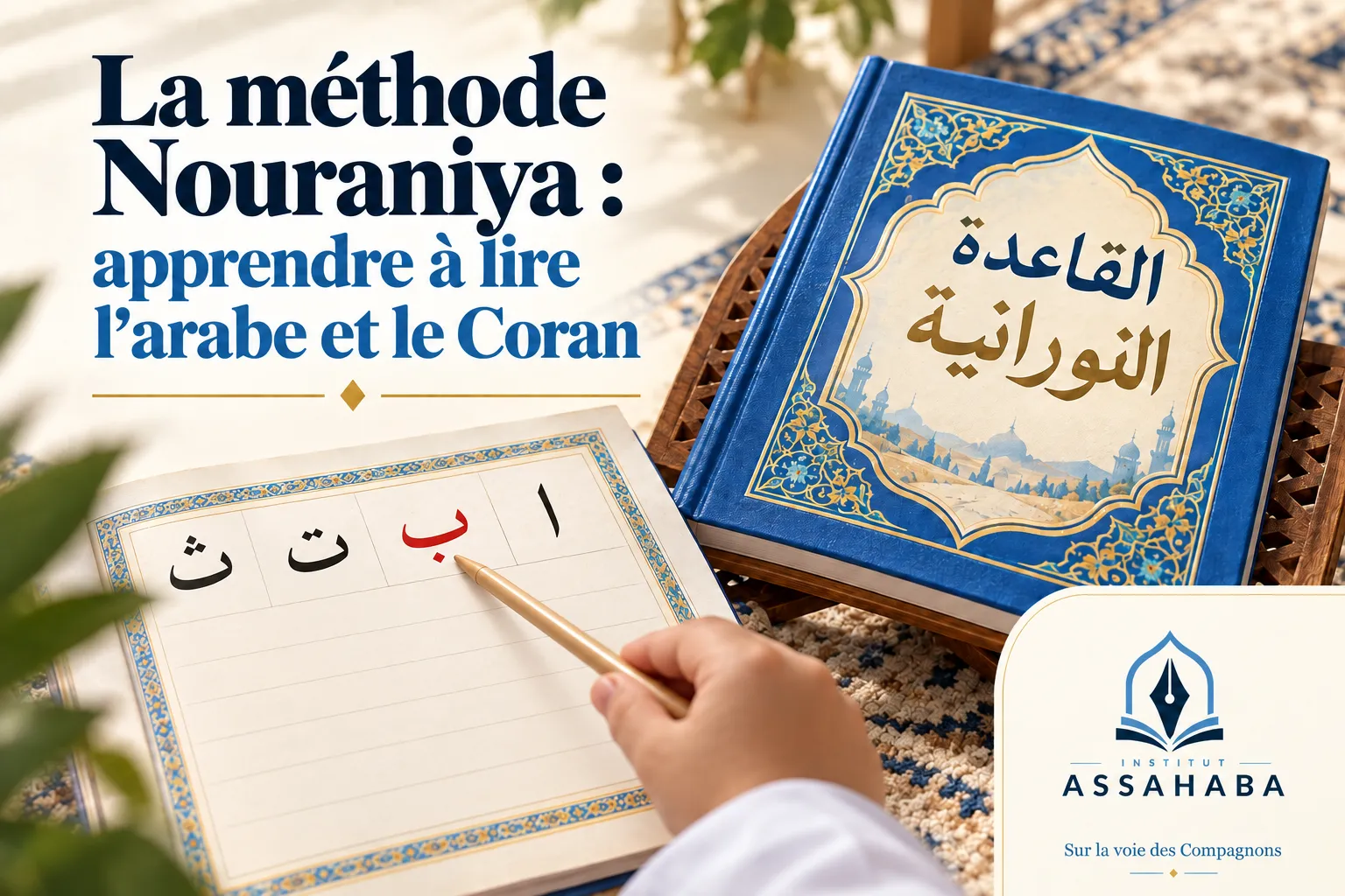 Couverture Institut Assahaba : La méthode Nouraniya : apprendre à lire l'arabe et le Coran