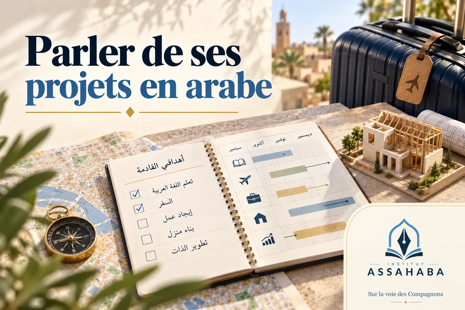 Couverture Institut Assahaba : Parler de ses projets en arabe