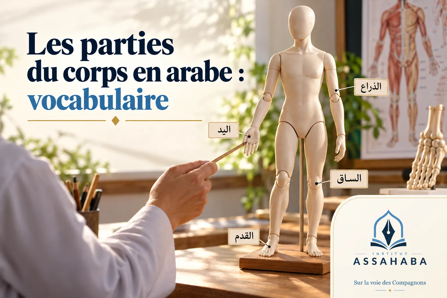 Couverture Institut Assahaba : Les parties du corps en arabe : vocabulaire
