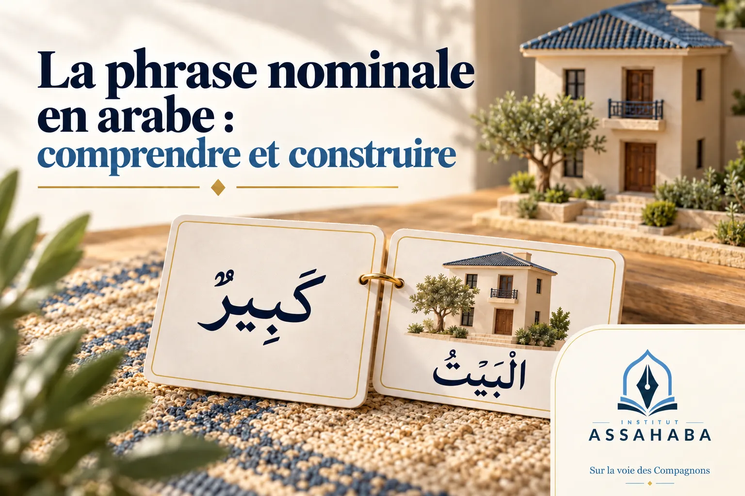 Couverture Institut Assahaba : La phrase nominale en arabe : comprendre et construire