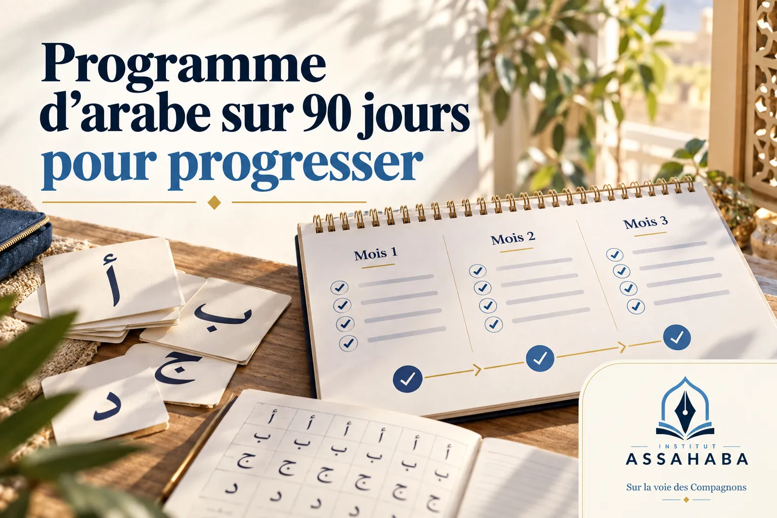 Couverture Institut Assahaba : Programme d’arabe sur 90 jours pour progresser