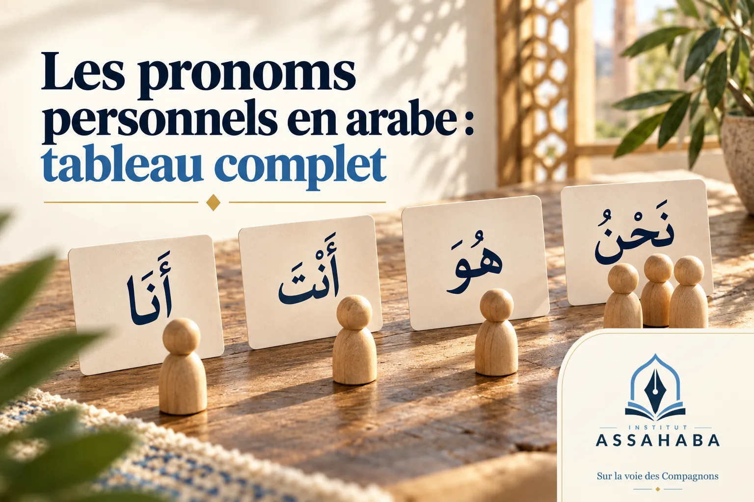 Couverture Institut Assahaba : Les pronoms personnels en arabe : tableau complet