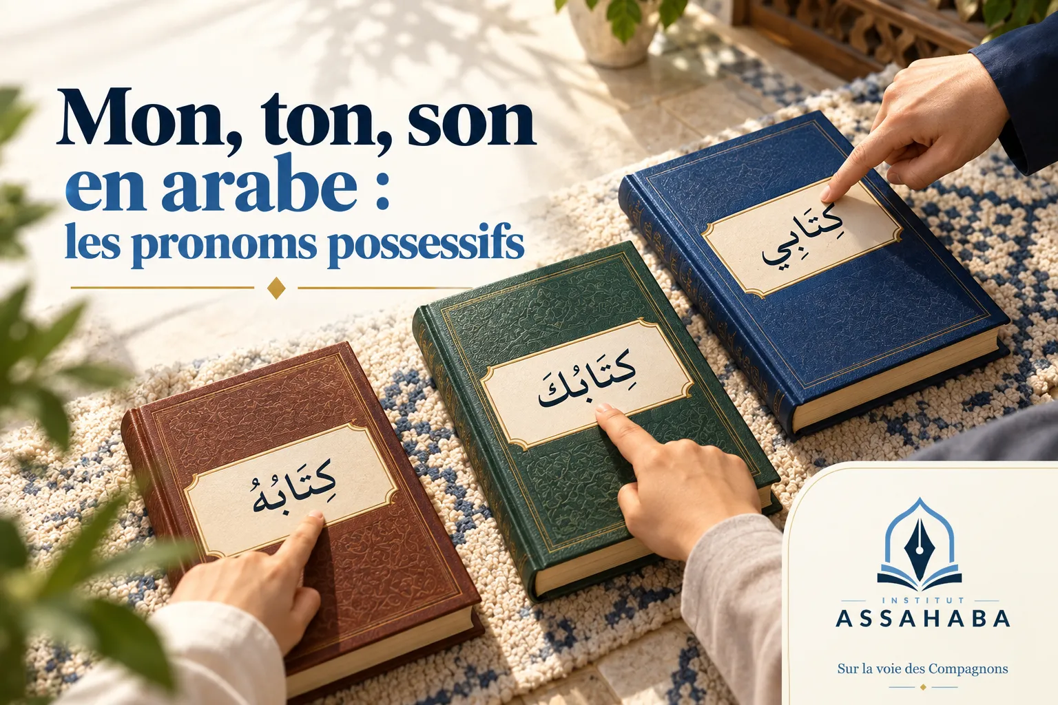Couverture Institut Assahaba : Mon, ton, son en arabe : les pronoms possessifs