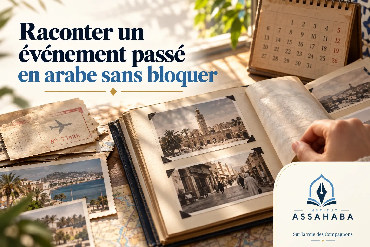 Couverture Institut Assahaba : Raconter un événement passé en arabe sans bloquer
