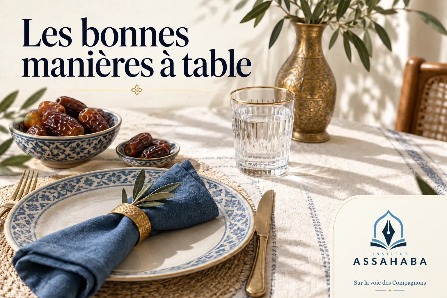 Couverture Institut Assahaba : les bonnes manières à table en arabe