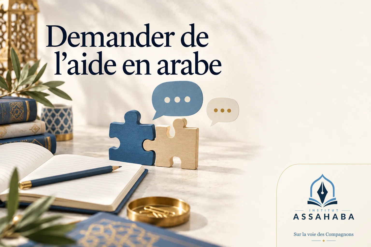 Couverture Institut Assahaba : demander de l'aide en arabe