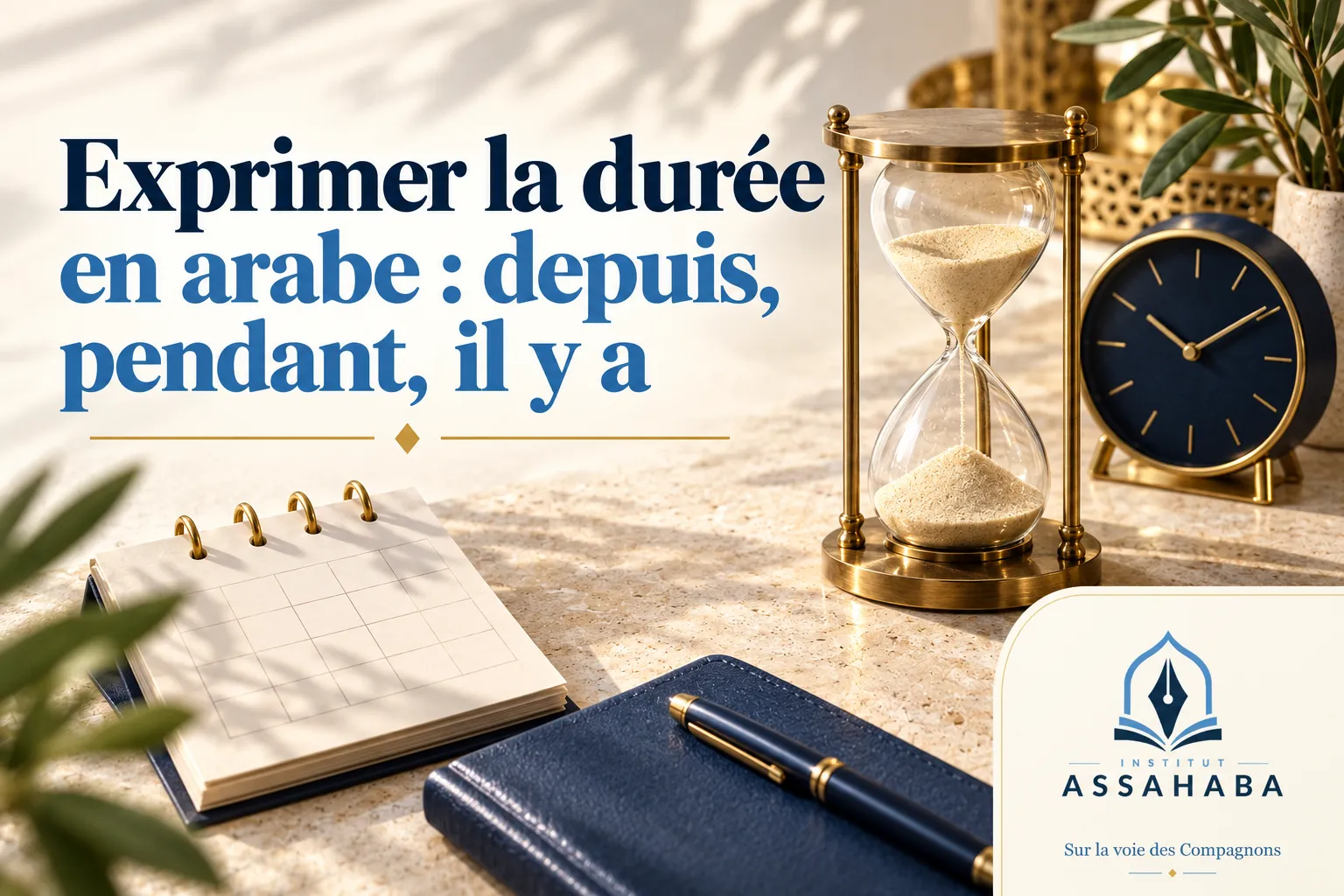 Couverture Institut Assahaba : exprimer la durée en arabe