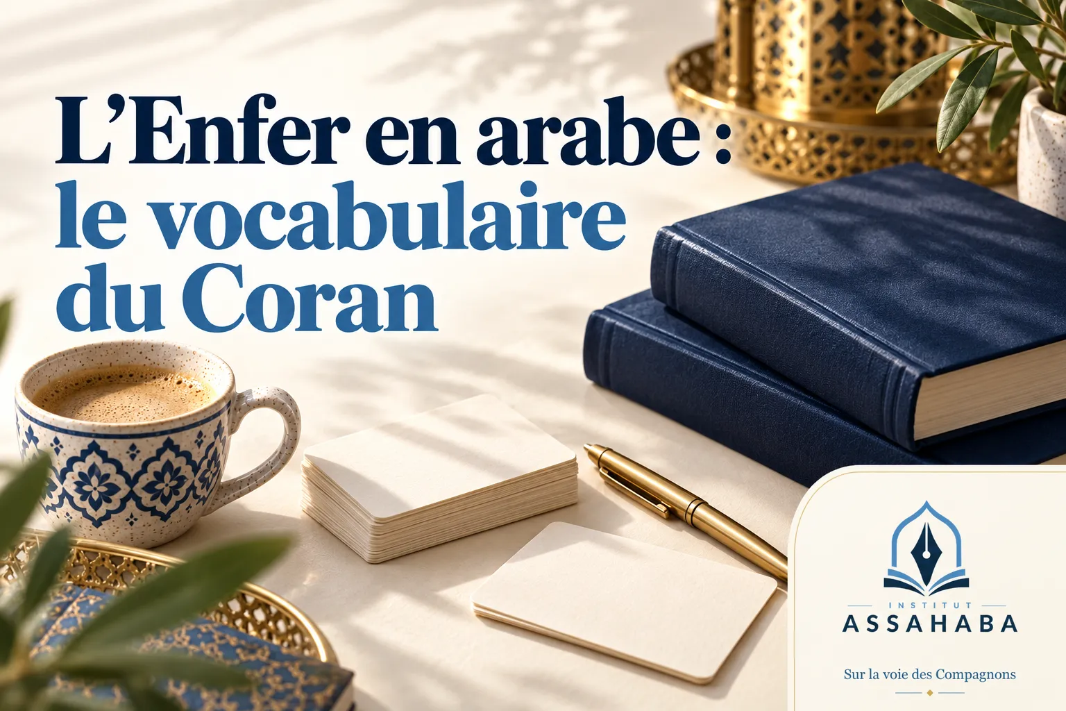 Couverture Institut Assahaba : l'Enfer en arabe, le vocabulaire du Coran