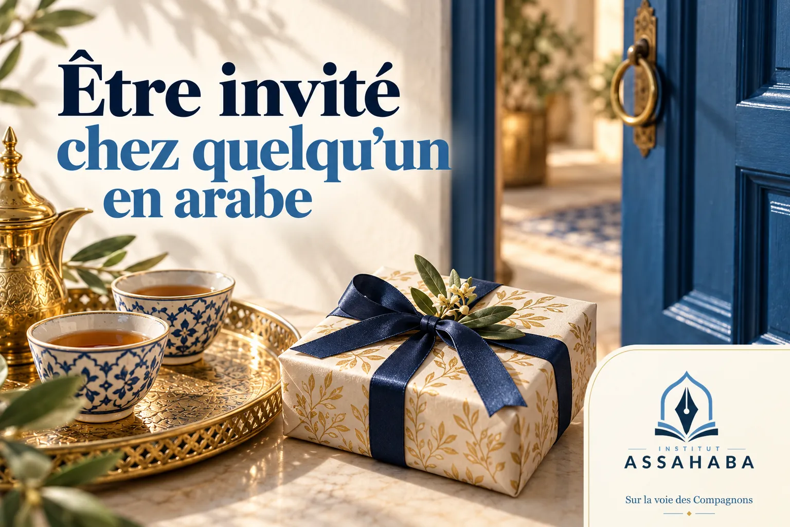 Couverture Institut Assahaba : être invité chez quelqu'un en arabe
