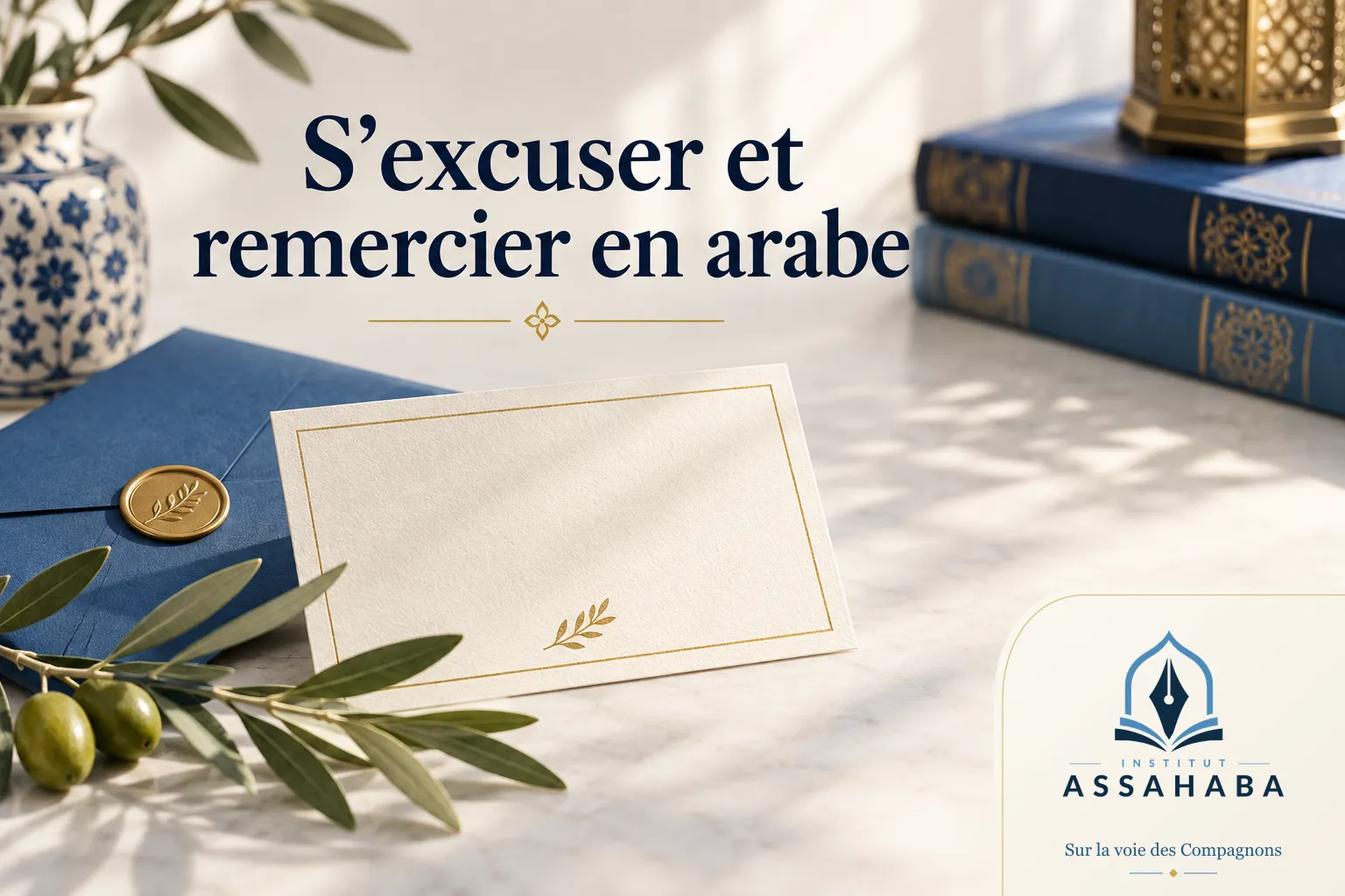 Couverture Institut Assahaba : s'excuser et remercier en arabe