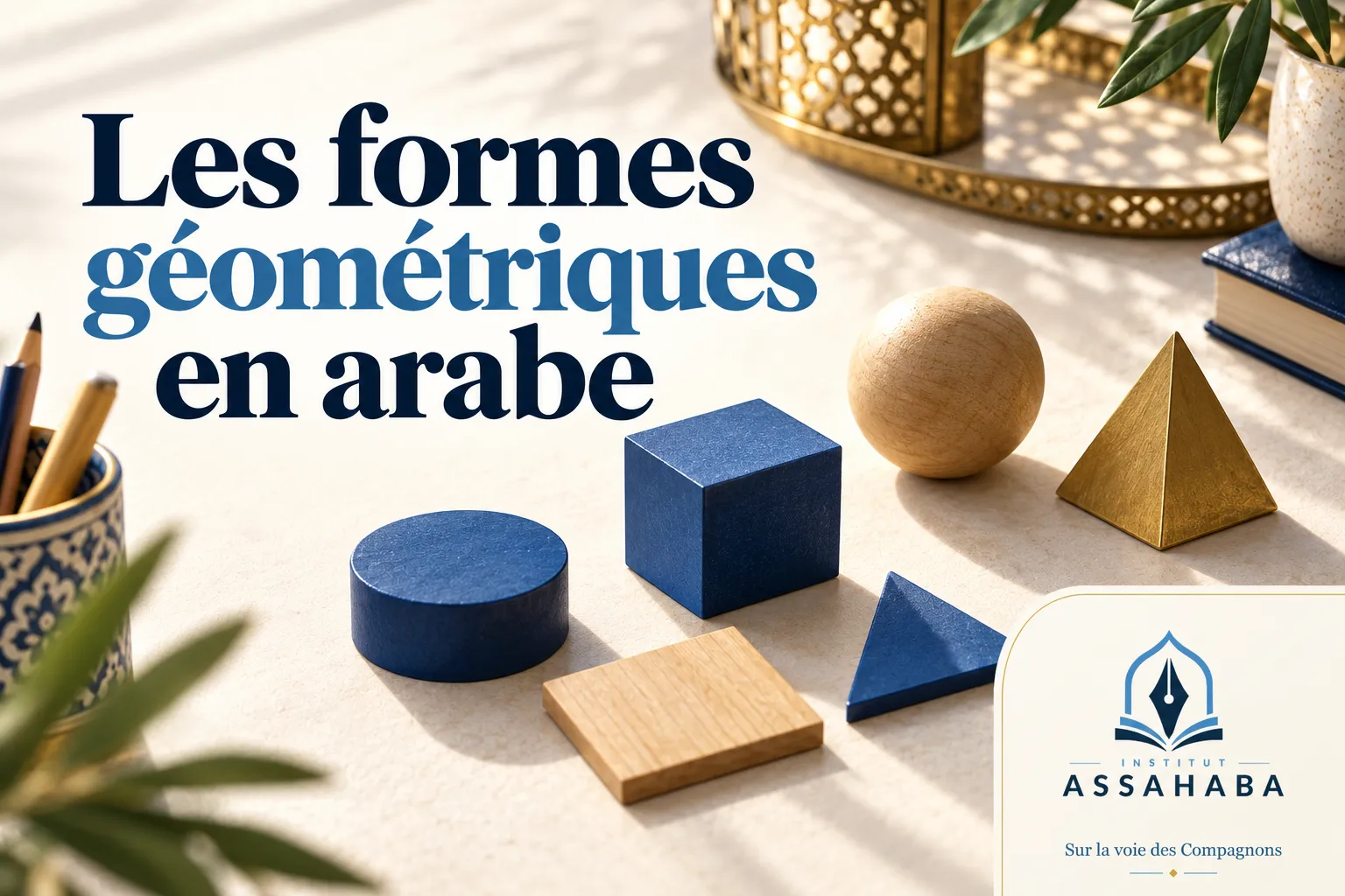 Couverture Institut Assahaba : les formes géométriques en arabe