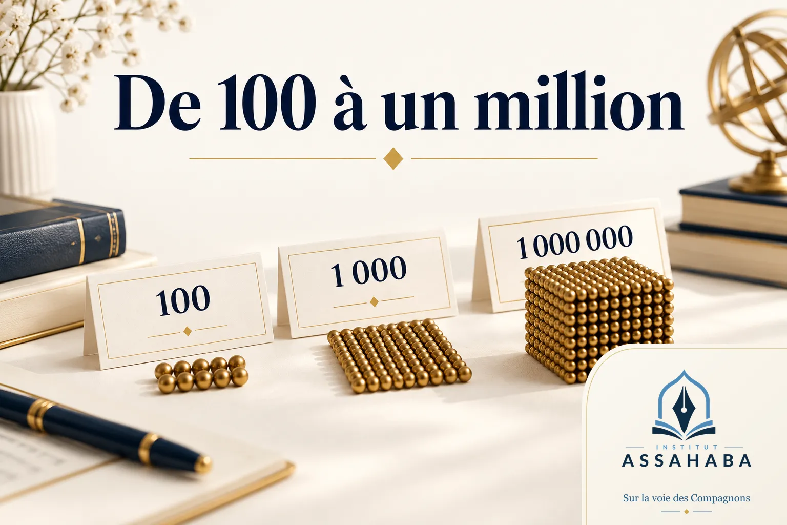 Couverture Institut Assahaba : les nombres en arabe de 100 à un million