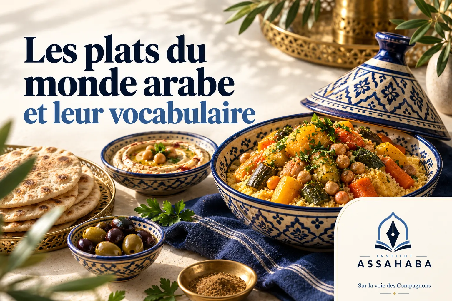 Couverture Institut Assahaba : les plats du monde arabe et leur vocabulaire