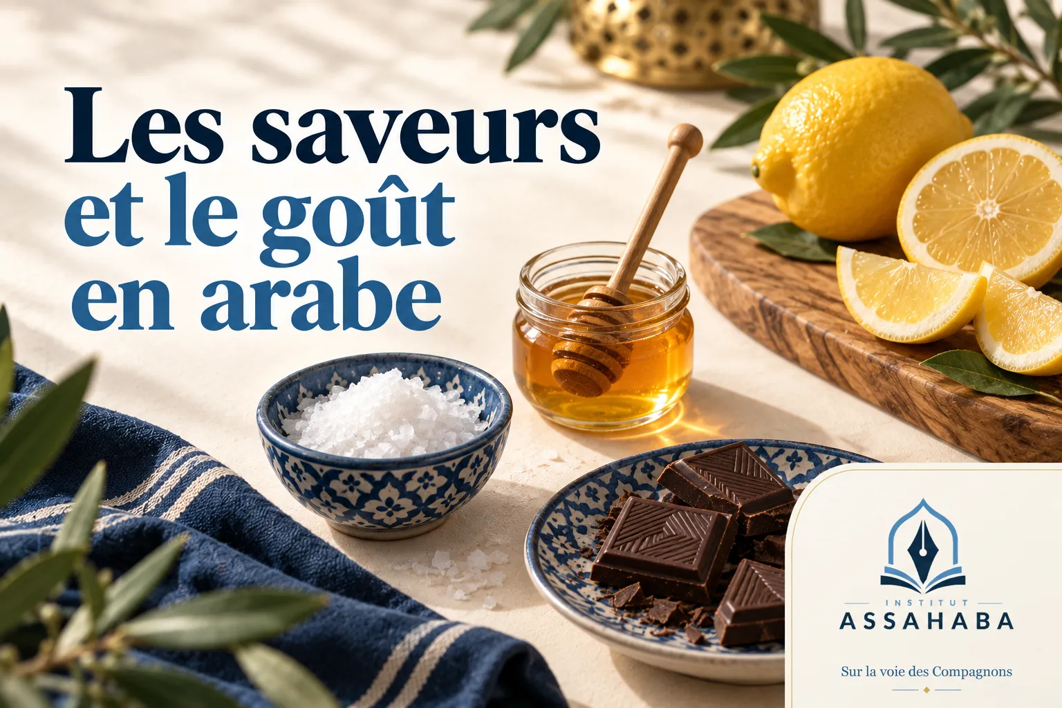 Couverture Institut Assahaba : les saveurs et le goût en arabe