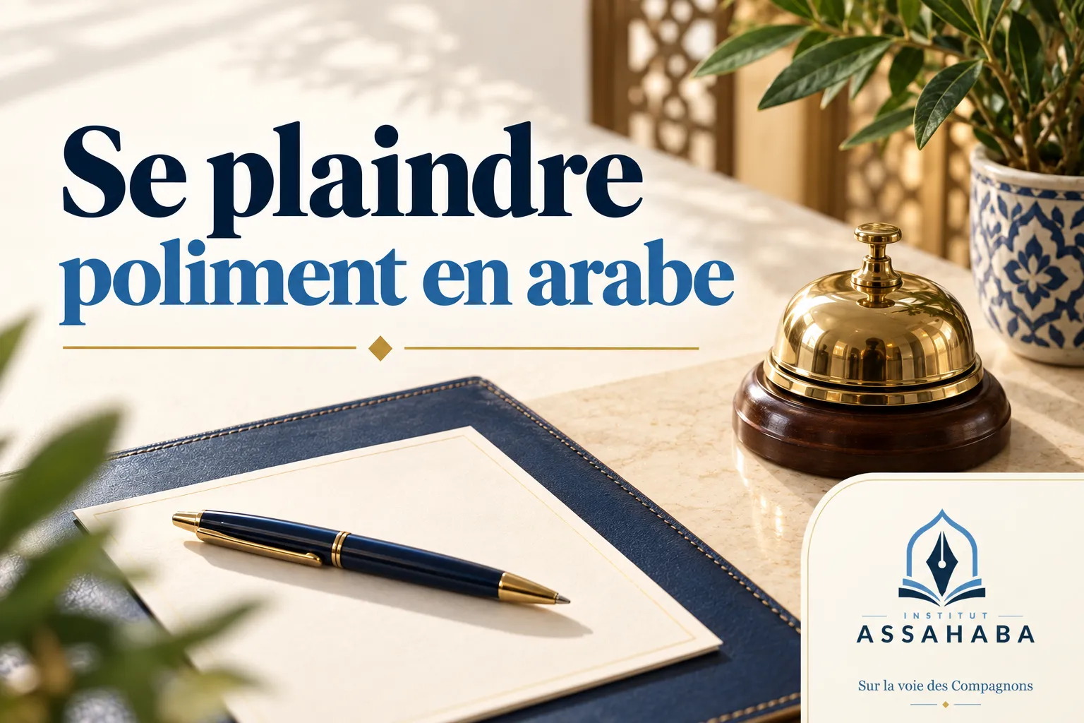 Couverture Institut Assahaba : se plaindre poliment en arabe