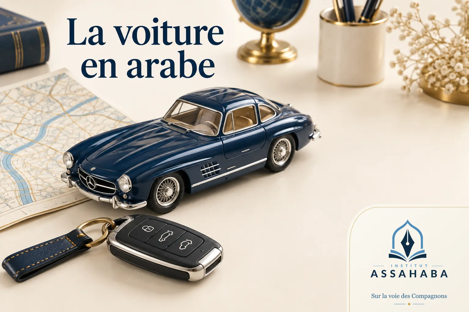 Couverture Institut Assahaba : la voiture en arabe : vocabulaire et phrases