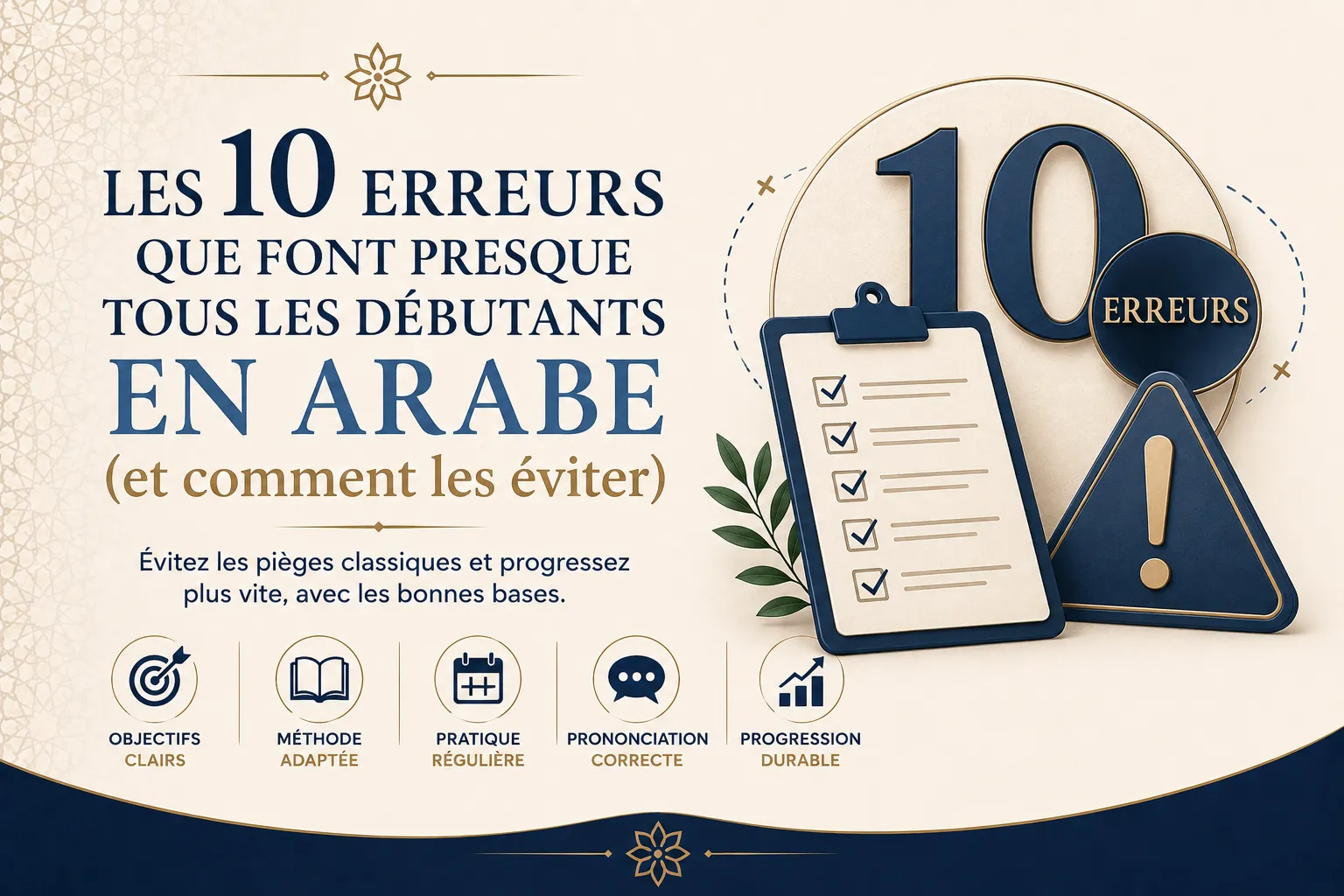 Les 10 erreurs que font presque tous les débutants en arabe