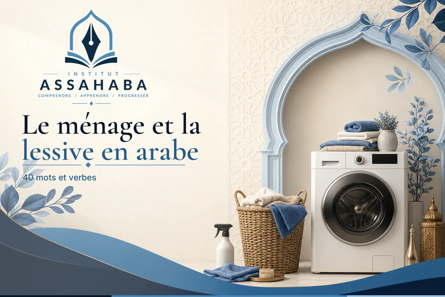 Le ménage et la lessive en arabe : 40 mots et verbes